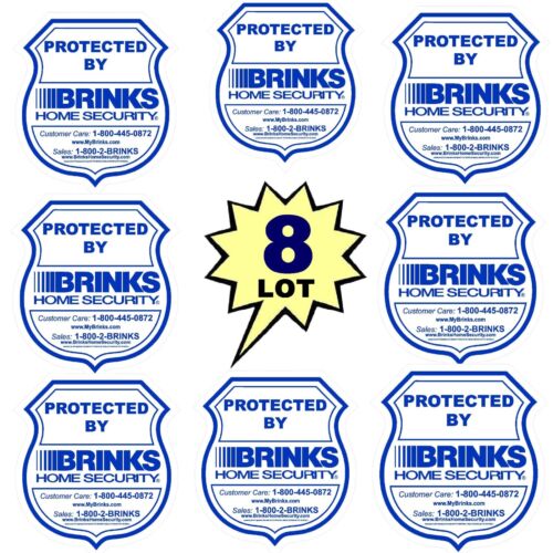 LOT 8 HOME SECURITY SYSTEM ALARM WINDOW DECAL Burglar WARNING STICKER SIGNS - Picture 3 of 5
