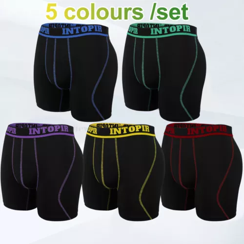 Confezione 5 Boxer Uomo Slip Sportivo Sportivo Intimo Comodi Freschi Asciugatura Rapida Tronchetti - Foto 11 di 18