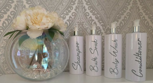 Mrs Hinch inspirierte personalisierte Pumpflaschen Badezimmer Set Shampoo Küche - Bild 7 von 12