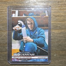 Upper Deck 2025-26 Series 2 UD Canvas Macklin Celebrini Sharks #C-124