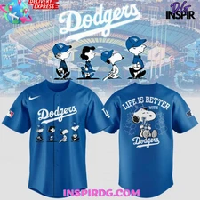 Los Angeles Dodger Peanuts Snoopy Baseball Jersey