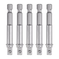 "5 StüCk Impact-Stecknussadapter 1/4\" Antrieb 2,5\" L Silber"