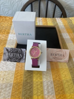 Купить bertha womens watch br6505 eden light blue mop dial  display picture 3