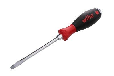 Wiha 53025 Slotted Screwdriver with SoftFinish Handle and Solid Metal Multi 