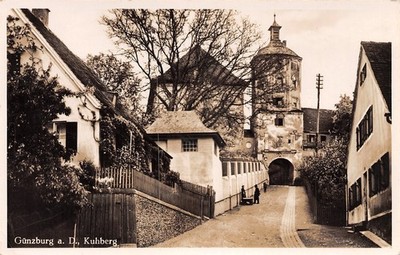 776161) Postcard Kuhberg Günzburg on the Danube used around 1935