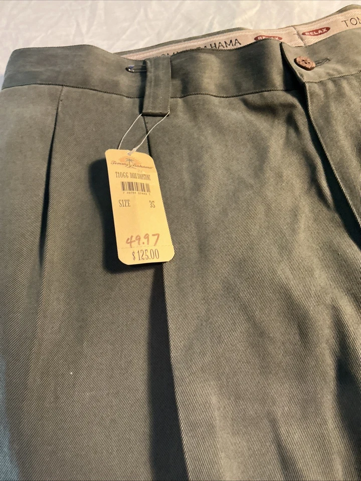 Pantalones Tommy Bahama para hombre 36x34 pantalones pantalones de seda nuevos con etiquetas $125 Foto 2 de 4