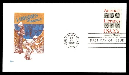 Mayfairstamps US FDC 1982 Alphabet Americas Libraries First Day Cover cca_05207