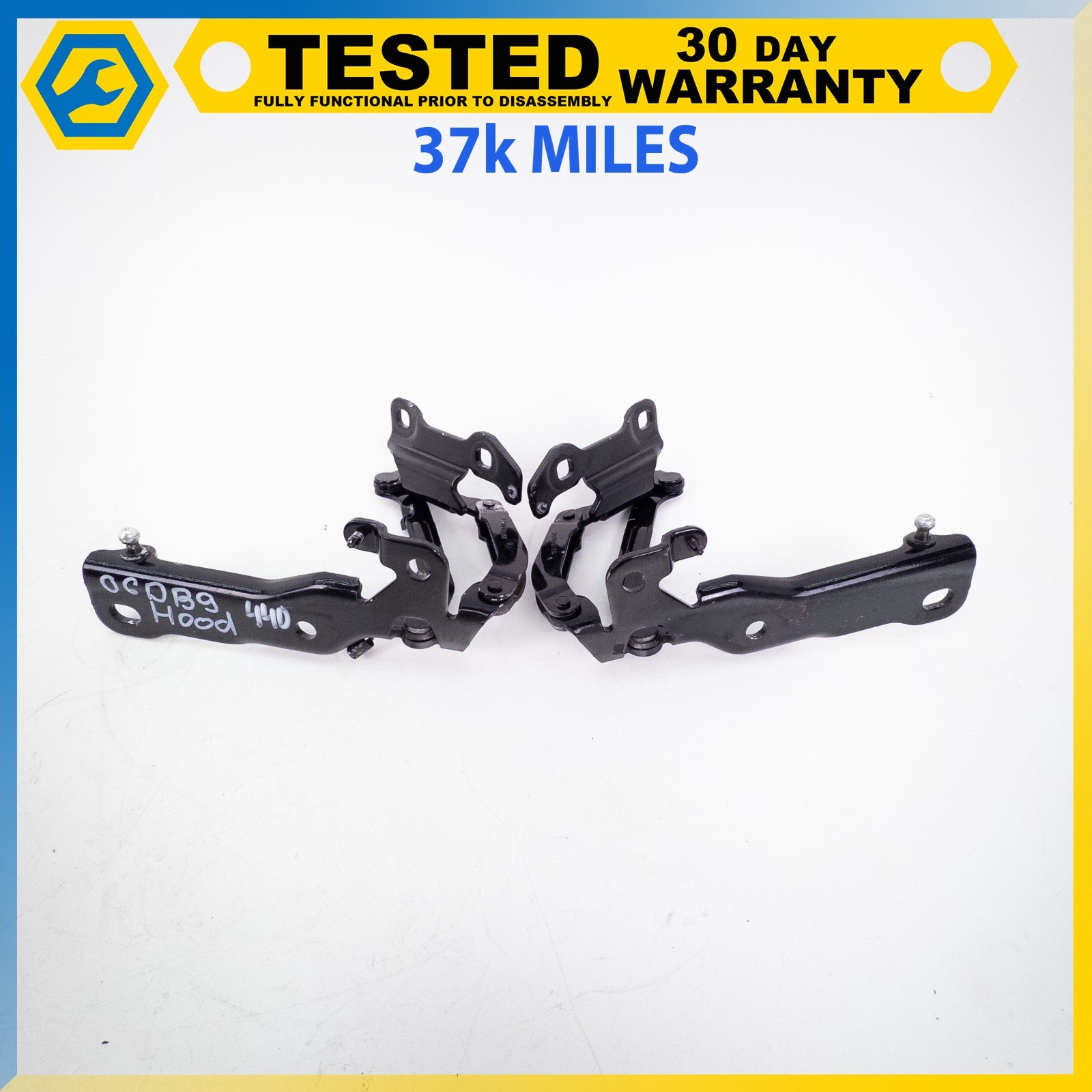 05-12 ASTON MARTIN DB9 DBS HOOD HINGE BRACKET BLACK SET OEM