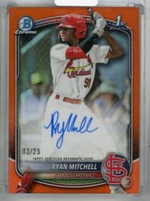Ryan Mitchell 2025 Topps Bowman Draft Chrome Prospect Auto Orange #CPA-RM 03/25