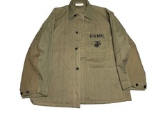 WWII P41 Deadstock HBT CHORE JACKET USMC 1943 Keystone C A Mfg Sz 42 Incredible