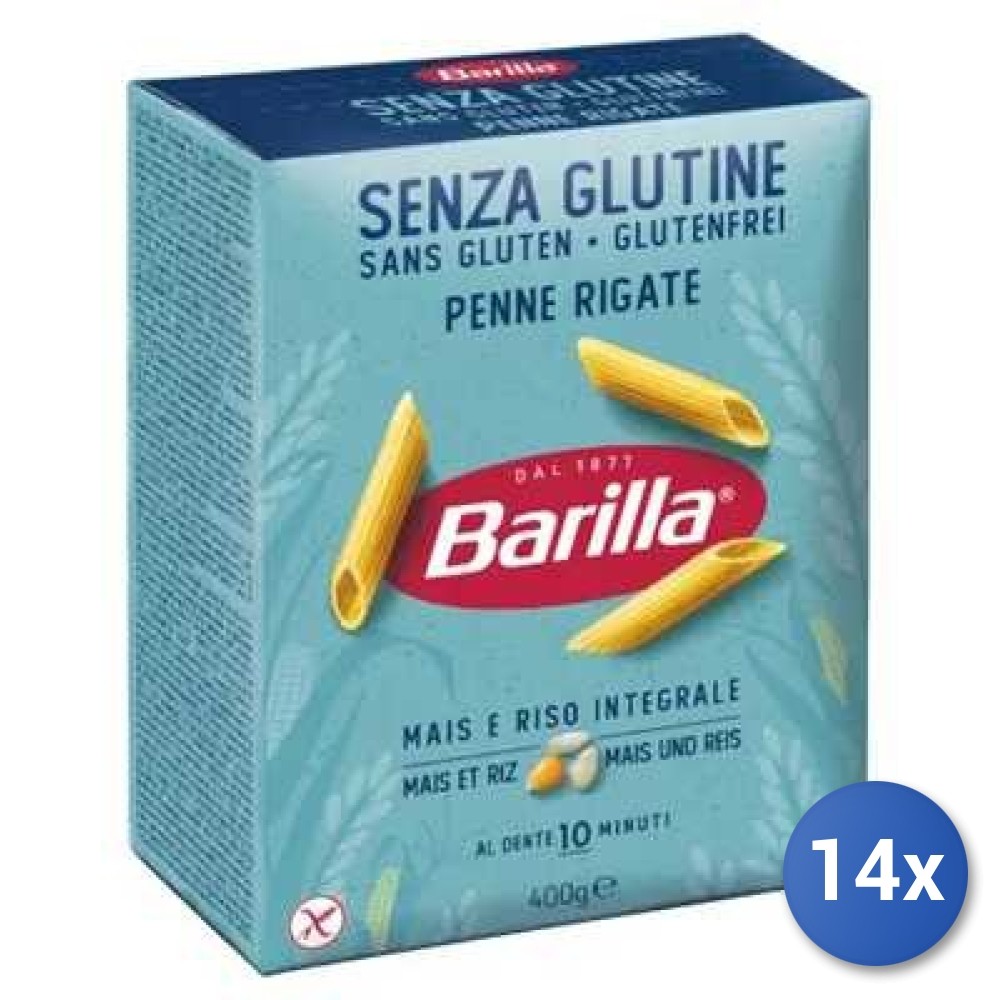 14x Paquete Barilla Sin Gluten Penne Rigate Gr400