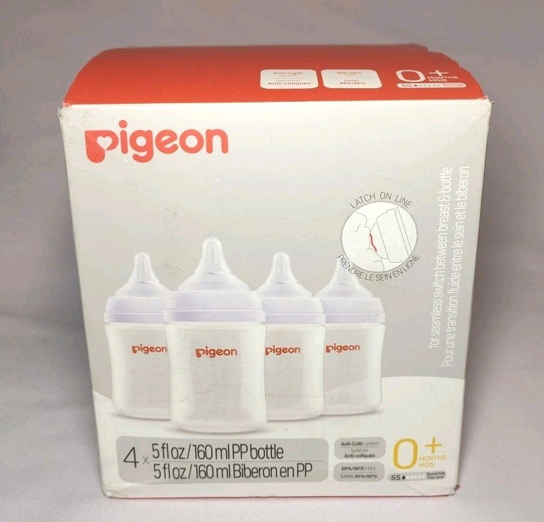 Pigeon PP Nursing Bottle Wide Neck, Anti-Colic, Streamlined Body, Natural Fee...