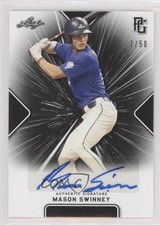 2021 Leaf Perfect Game National Showcase Black 7/50 Mason Swinney Auto 01wi