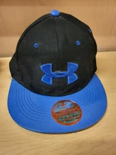 Blue Under Armour Snapback Flat Bill Hat Cap Adjustable Strap