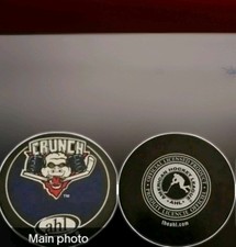SYRACUSE CRUNCH VEGUM MFG. OFFICIAL HOCKEY PUCK 🇸🇰 VINTAGE OLD STYLE AHL