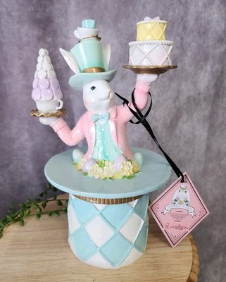 Tophat & Tail Mad Hatter Easter Bunny 10.5'' Figure Macaroon Tree Cake Cups Eggs