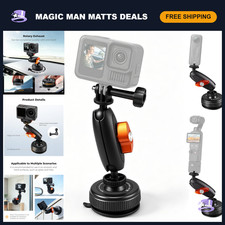 Suction Cup Mount with Ball Head Magic Arm for Action Camera - Versatile Durab