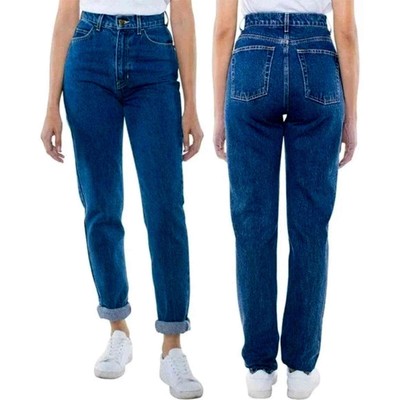 NWT AMERICAN APPAREL Jeans 30x33 The Slim Jean Button Fly Medium Wash Denim 