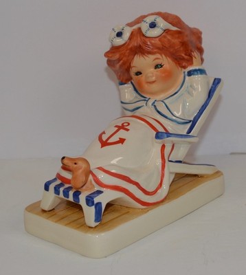 Goebel Red Head  Porcelain  Figurine  TMK 6 By Charlot BYJ #75  1980 Very Nice