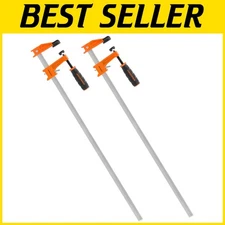 2-Pack 24" Steel Bar Clamp Set, 600 lbs Load Limit