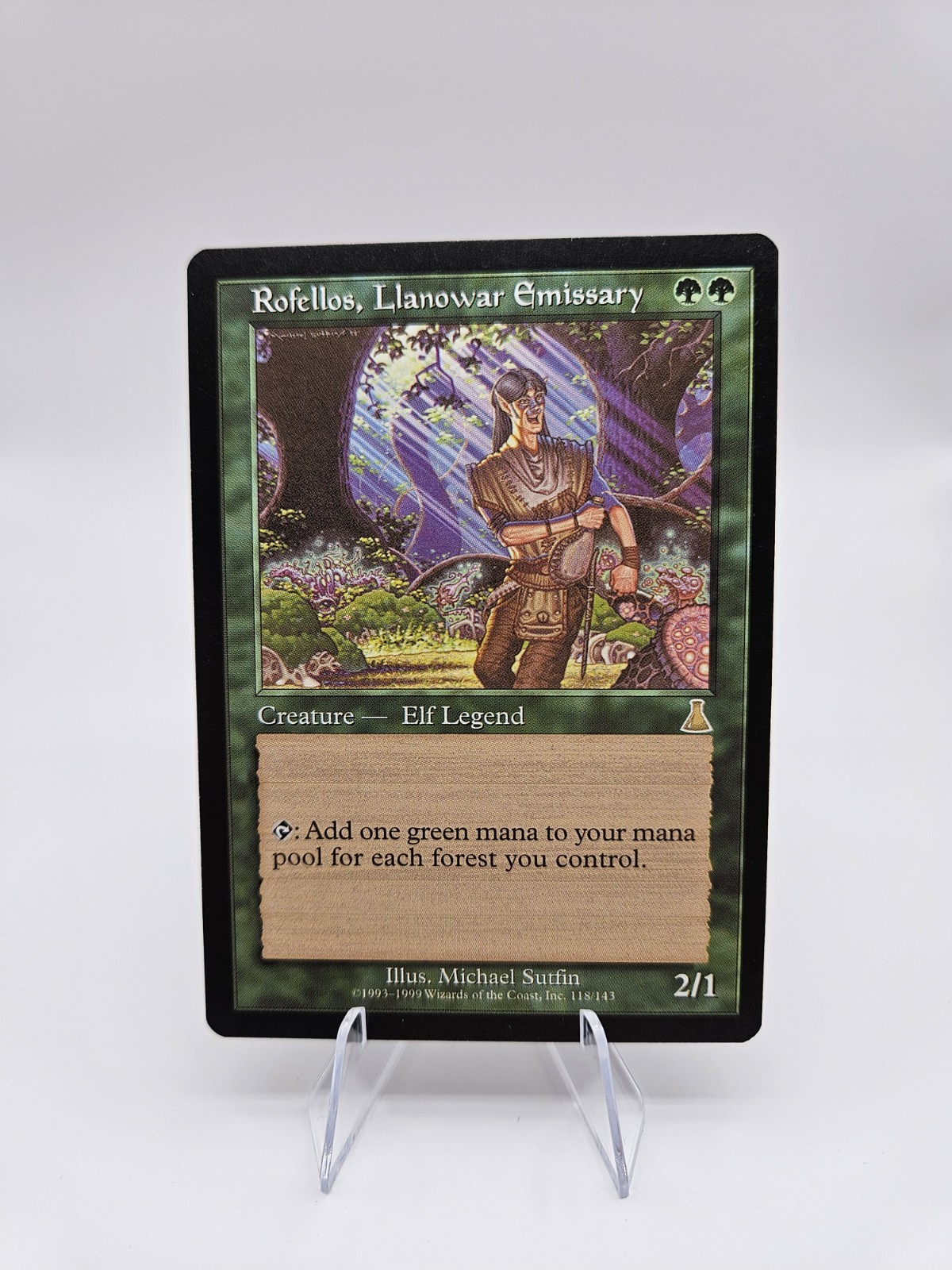 NM Rofellos, Llanowar Emissary Urza's Destiny Magic: The Gathering MTG