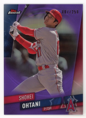 2019 TOPPS FINEST SHOHEI OHTANI /250 PURPLE REFRACTOR #100 ANGELS 2ND YEAR SP