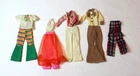 Vintage 1970s/70s Mod Hippy Schilling Doll Clothes Lot Mego Barbie Clone Pants