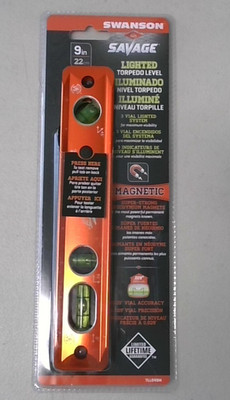 Swanson Tool Co TLL049M Savage Lightning Aluminum Torpedo Magnetic Illuminated