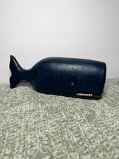 Handcrafted Blue Wooden Whale by Sea to Sea Decor