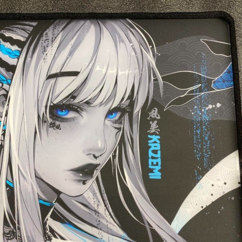 GLSSWRKS Kazemi Premium Glass Gaming Mousepad Blue 490x420mm Very Good - 第 5/15 張圖片