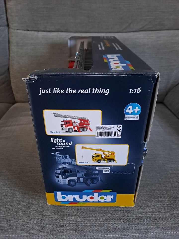 Bruder camion de pompier Man TGA 41440 avec échelle pivotante - 1/16 Neuf - Photo 3/4