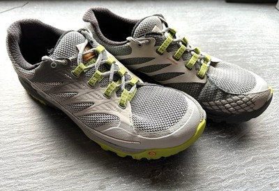 Merrell All Out Charge Trail Running Shoes HyperWrap Lime Green Gray Mens 10.5