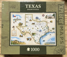 TEXAS STATE MAP 1000 Piece Jigsaw Puzzle Xplorer Maps 26.75" X 19.25" Travel GC
