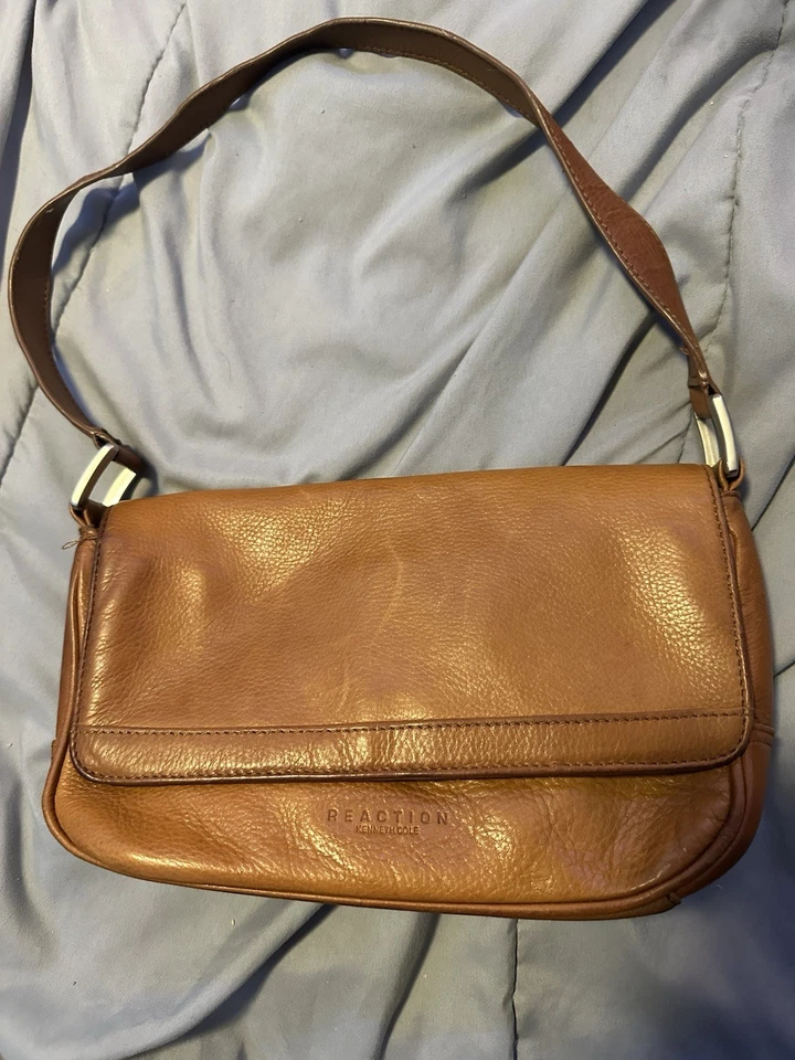Kenneth Cole Reaction Brown Tan Handbag Purse - Image 2 of 4