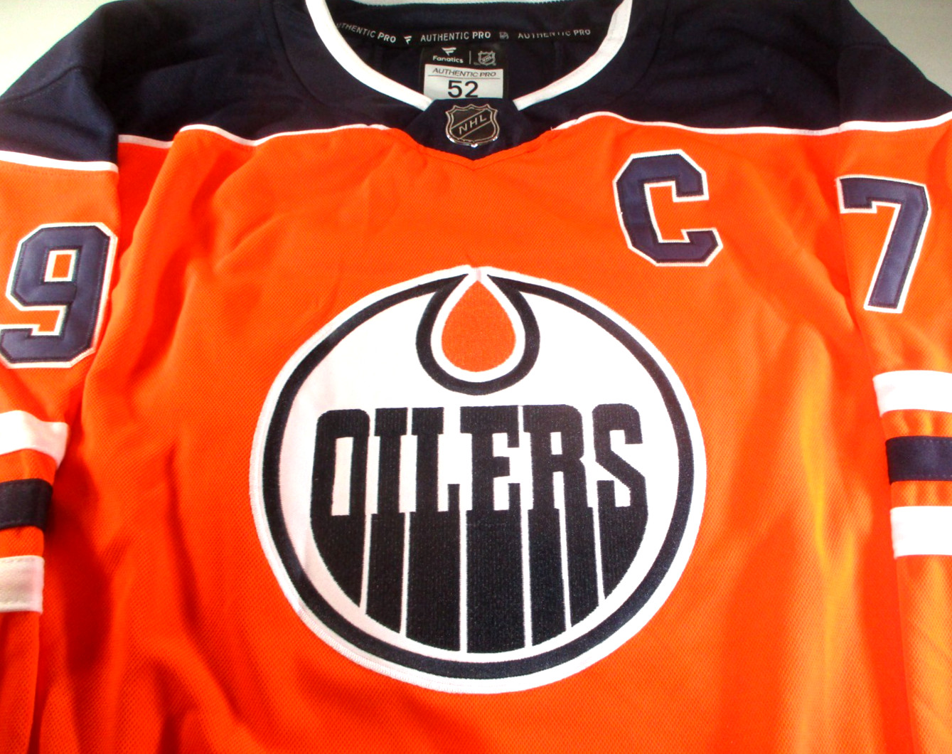 Connor McDavid / Autographed Edmonton Oilers Pro-Style Hockey Jersey / PSA/DNA view 2