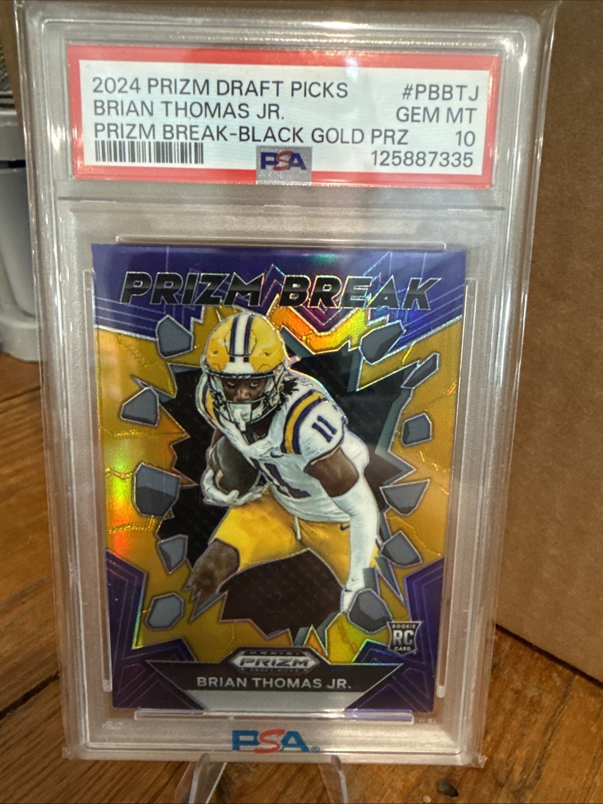 Brian Thomas Panini Prizm Draft Picks Prizm Break #PBBTJ Gold Prizm