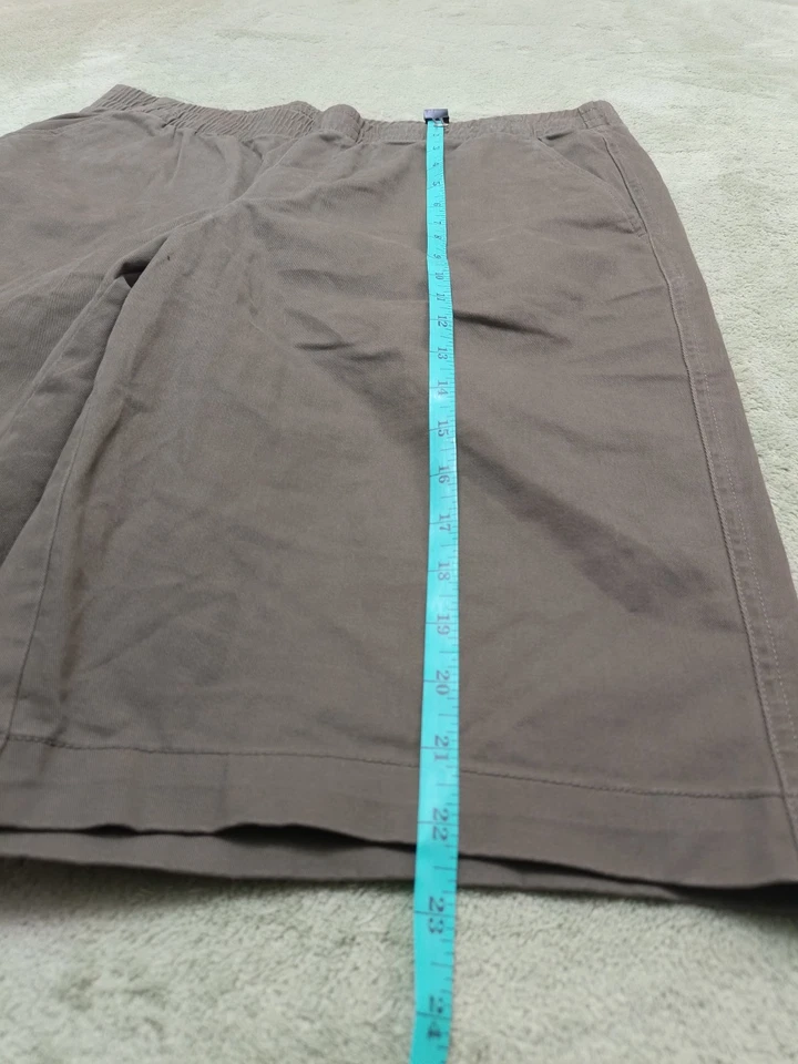 Pantalones Cortos Lands End Mujer Talla 14 Algodón/Spandex Bolsillo Ajustable Verde Oliva Foto 4 de 4