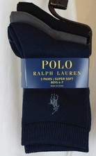 Polo Ralph Lauren boys Supersoft Dress Crew Sock Size 4-7