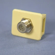 Eagle 5552V-AN Ivory Angled Modular TV Video Connector F-Type Coaxial Jack RG6