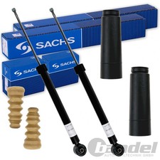 2x SACHS STOßDÄMPFER + PROTECTION KIT HINTEN passend für VW POLO 9N AB BJ 2001