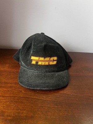 KC Brand Vintage TMC Corduroy Embroidered Hat Cap Snapback Black Men s EUC