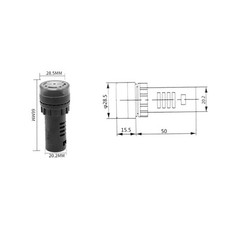 Voltage Compatibility AD1622SM Red Signal Light Alarm ACDC12V 24V 220V