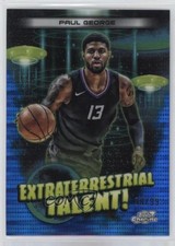 2023-24 Topps Cosmic Chrome Blue Moon Refractor 98/99 Paul George #ET-15 0c3