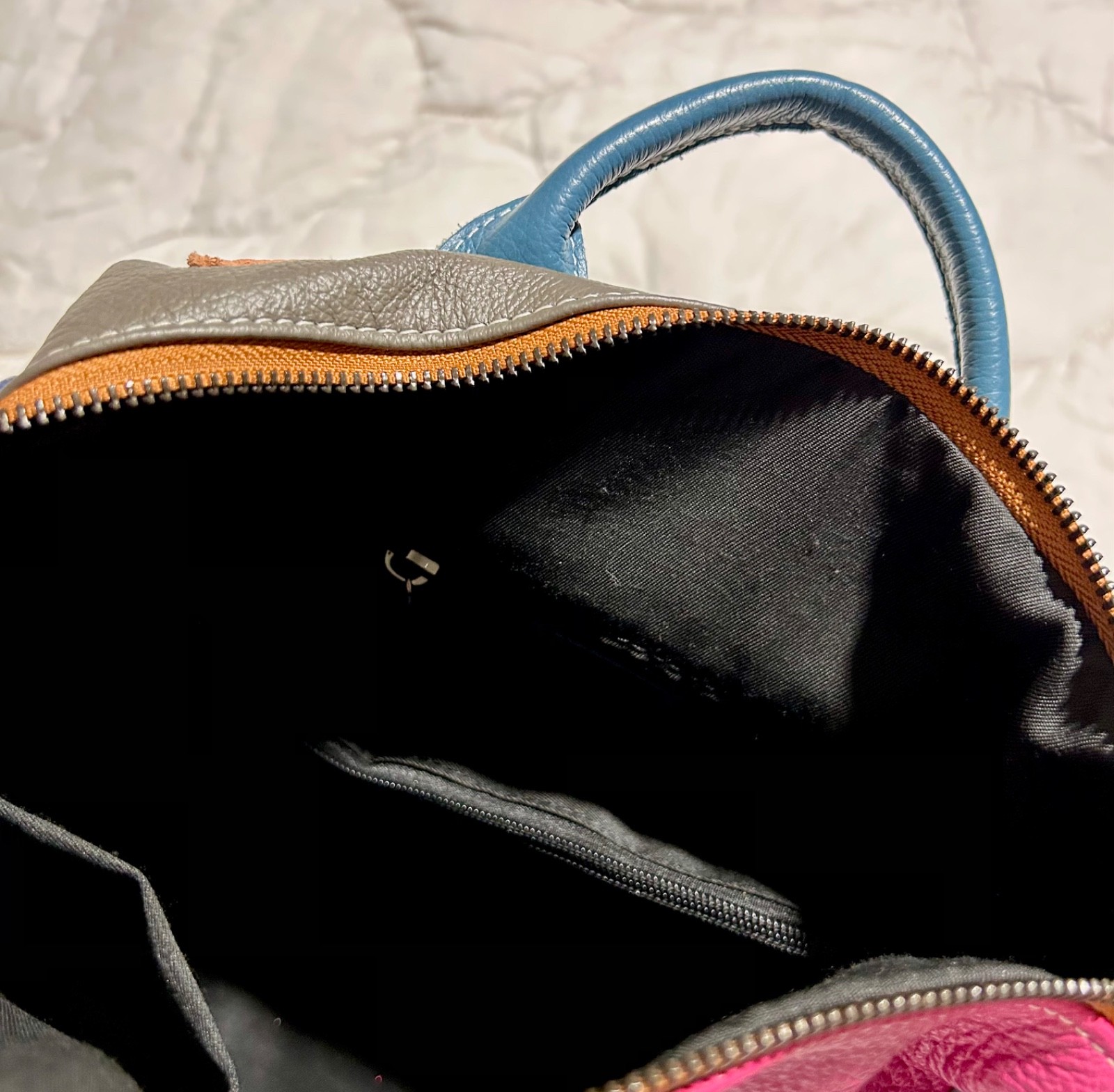 LEATHER MULTICOLOR PATCHWORK BACKPACK - image 5