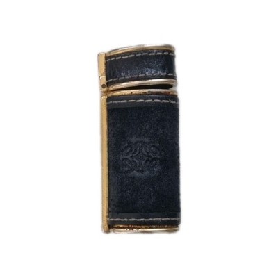 Vintage LOEWE Anagramm Leder & Wildleder Feuerzeug Etui Hülle Luxus Smoking Accessoire
