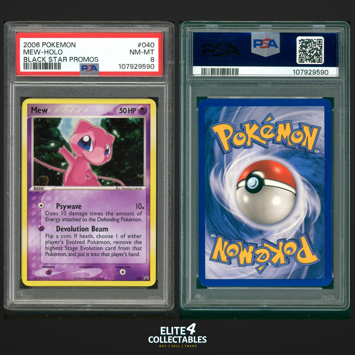 Pokémon TCG Grade 8 Mew Individual Collectible Card Game Cards for