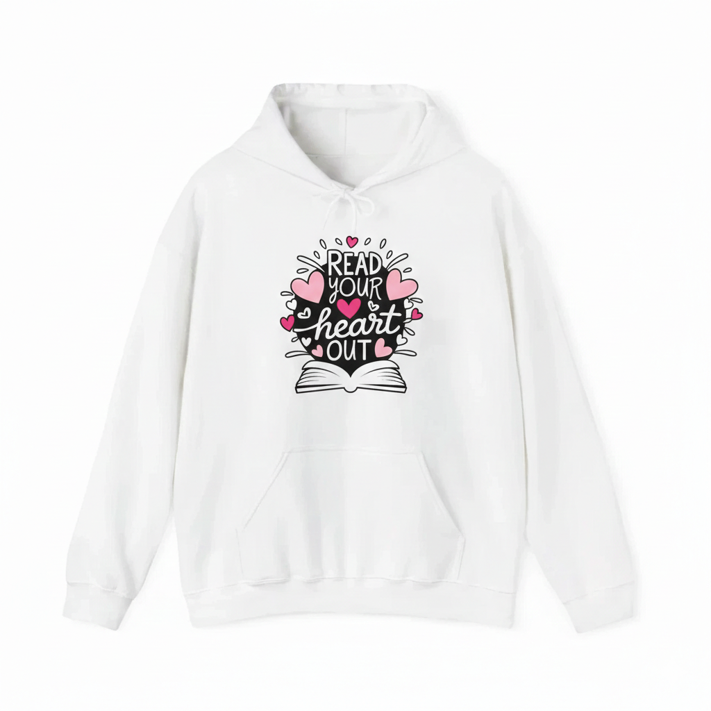 Read Your Heart Out Valentine's Day Teacher Design Unisex Hooded Sweatshirt