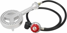 Cast Iron High Pressure Burner Head 0-20 PSI High Pressure Regulator Hose Kit