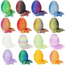 3D Printed Dragon Eggs with Dragon Inside,5 Inch Movable Articulated Dragon