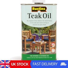 Teak Oil 500ml by Rustins - Clear Gloss Finish, Suitable for Teak & Cedar Wood 45.98 per litre